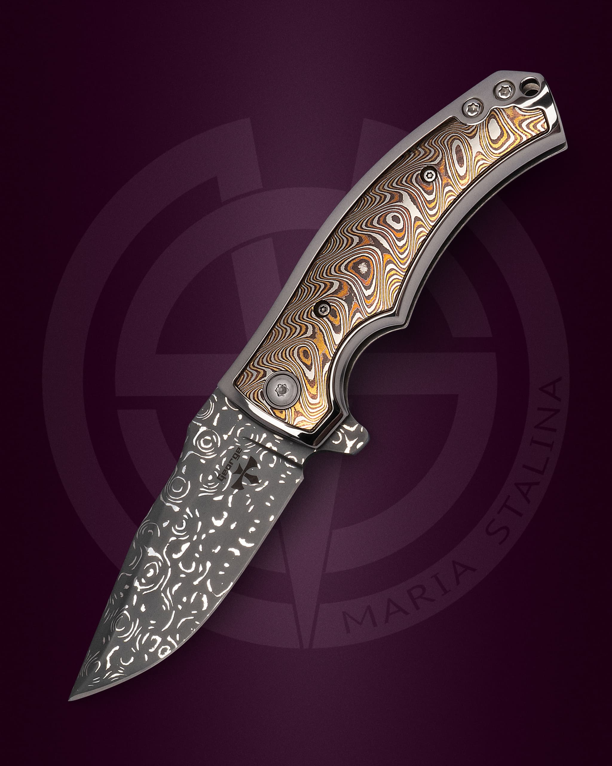 Les George Knives нож Valmara Non Recurve Mokume Maria Stalina Edition кастомизация Budgie Мануфактуры СИЛ Les George Knives нож Valmara Non Recurve Mokume Maria Stalina Edition кастомизация Budgie Мануфактуры СИЛ