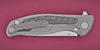 Клипса из анодированного титана. Складной серийный нож Флиппер 95 Gray МБШ