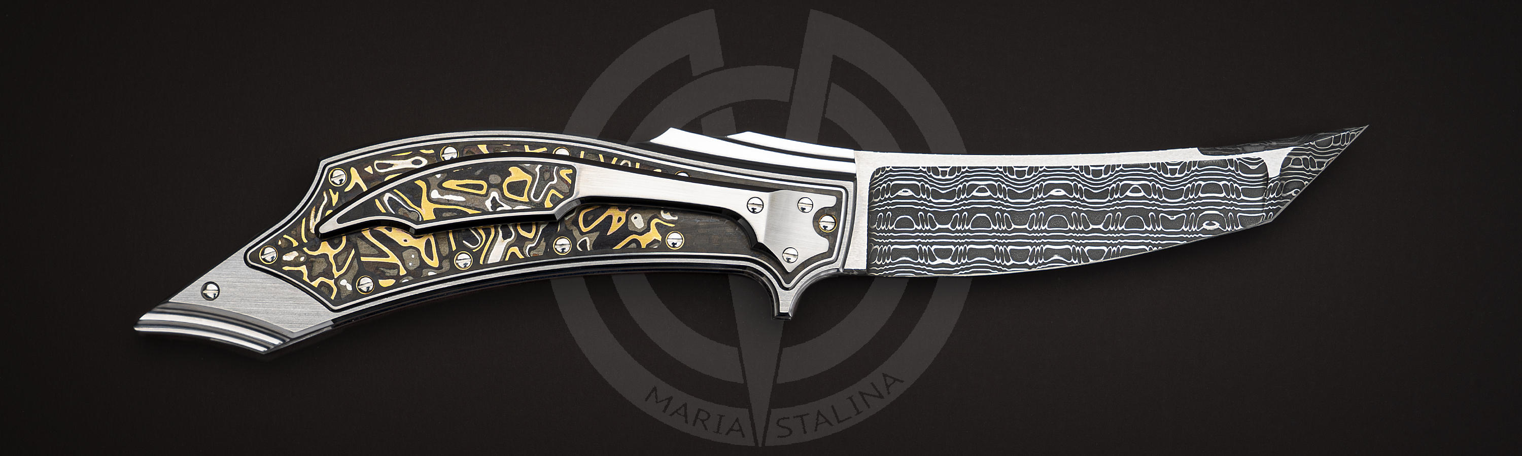 Материал клинка: дамаск нож White Fang