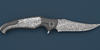 Клинок дамаск от Damasteel-AB. Lerman Custom Knives нож Hydra