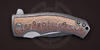 Титановая рукоять со вставками из Мокуме (mokume gane) складной нож Valmara Non Recurve Les George.
