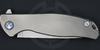 Титановая рукоять ножа Флиппер-95 Нудист без насечек от Мастерской братьев Широгоровых