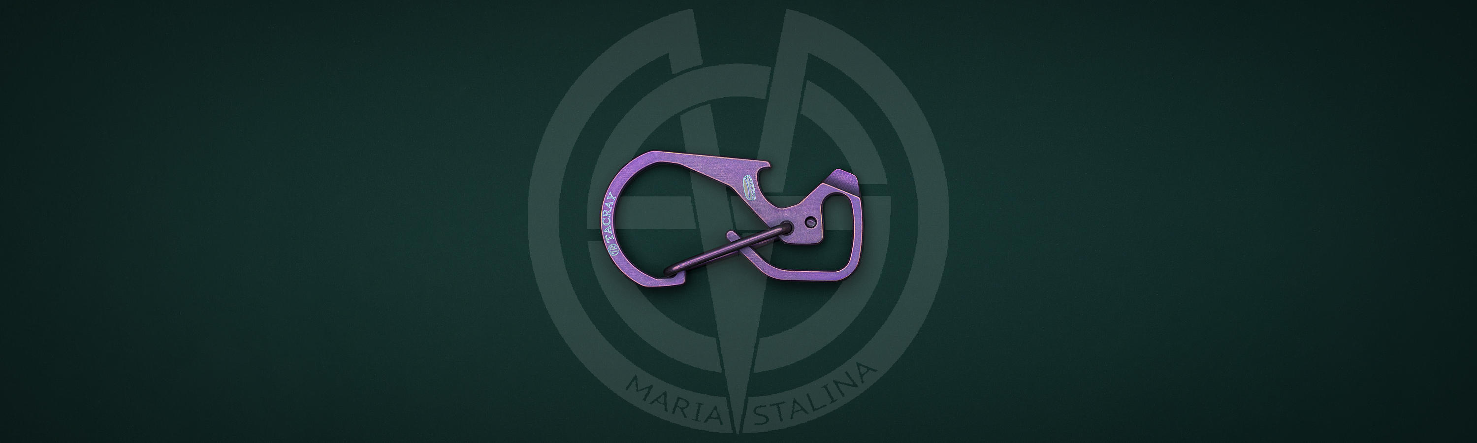 Фиолетовый карабин из титана TR-YSK 1502 Rike Knife