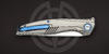 Титановая анодированная клипса ножа 110 Kickstop Sapphire Blue МБШ & Lee Williams