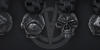 Американская черная темлячная бусина череп Schmuckatelli Emerson из олова