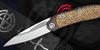 Титановый нож Техношаман 2.0 Слим Голд сигнатура 7/10 от Мануфактуры СиЛ с чехлом, сертификатом, микрофиброй