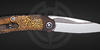 Складной нож из титана на карман Техношаман 2.0 Слим Голд сигнатура 5/10 от Мануфактуры СиЛ