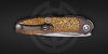 Складной нож из титана с гравировкой Техношаман 2.0 Слим Голд сигнатура 5/10 от Мануфактуры СиЛ