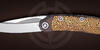 Складной кастомный нож Техношаман Слим Голд сигнатура 3/10 Мануфактура СиЛ в интернет-магазине Ножи Марии Сталиной