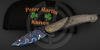 Ножу упакован в фирменный вышитый чехол с логотипом Питера Мартина. Peter Martin нож Custom Nebula flipper