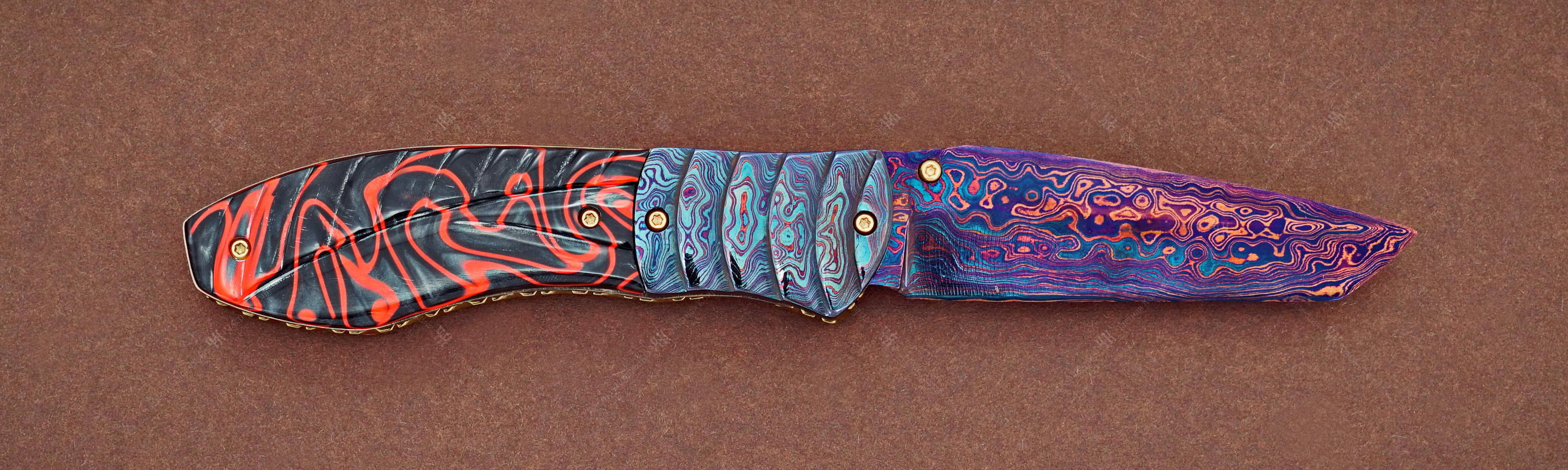 коллекционный нож из дамасской стали