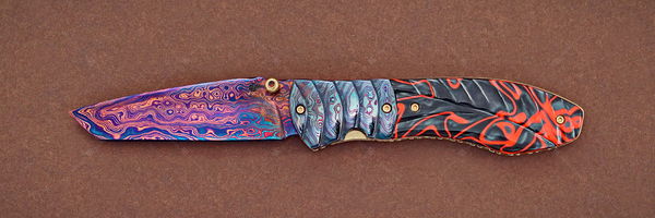 CK нож Color Damascus