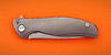 Titanium handle. Silk Slim authentic Russian custom flipper knife SBW