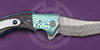 Damascus blade of Black Dolphin knife by Allen Elishewitz 
