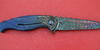 Collectible Damascus Dragonskin flipper Black Raven by Justus Knives