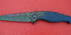 Collectible Damascus Dragonskin flipper Black Raven by Justus Knives