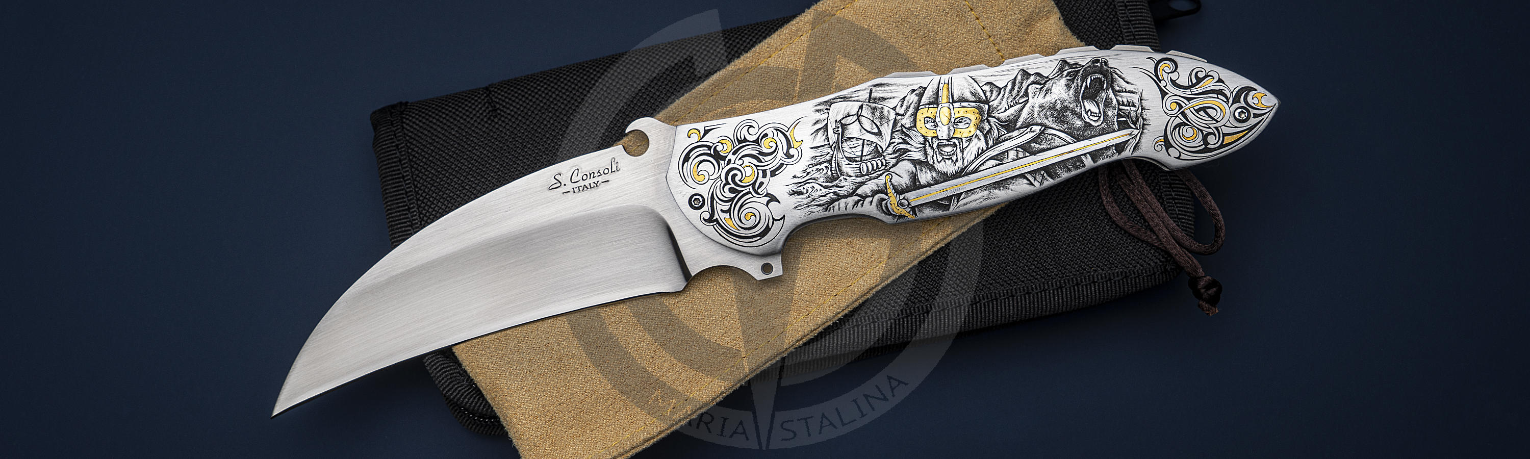 Custom knife by Sergio Consoli