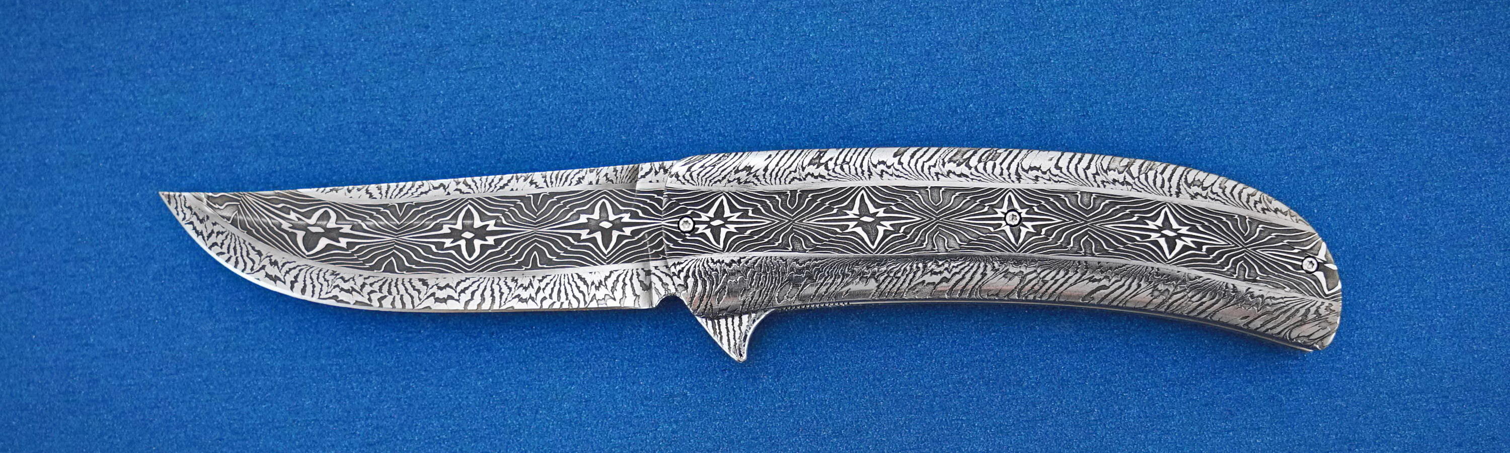 Mosaic damascus knife Star of Persia