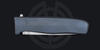 Blue titanium handle of the knife Trabant mini-TF by Alexey Kukin
