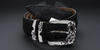 Stylish Italian leather belt with white metal buckle by Claudio Calestani 