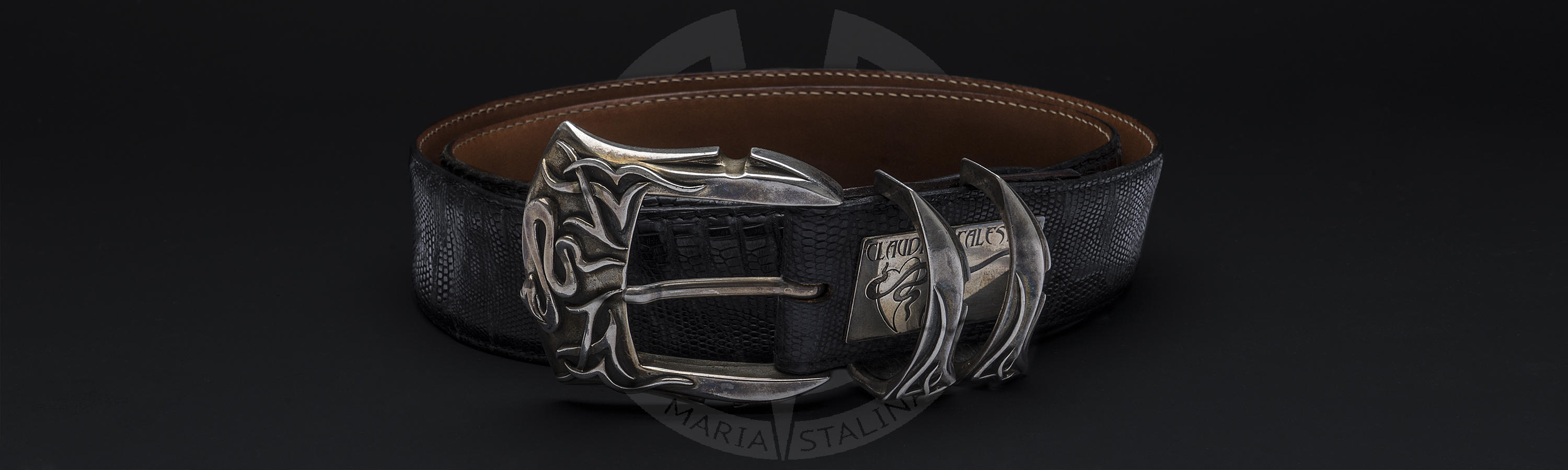 Iguana Leather Belt by Claudio Calestani