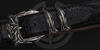 Iguana custom leather belt with metal buckle by Italian master Claudio Calestani