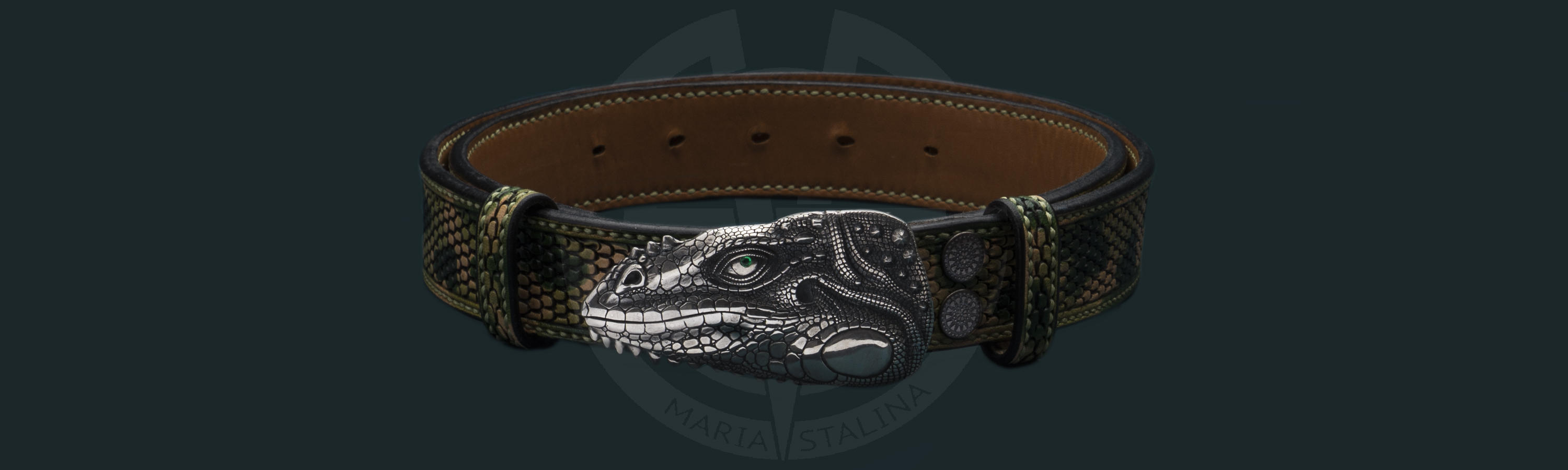 Leather belt Lizard Andrey Avvakumov