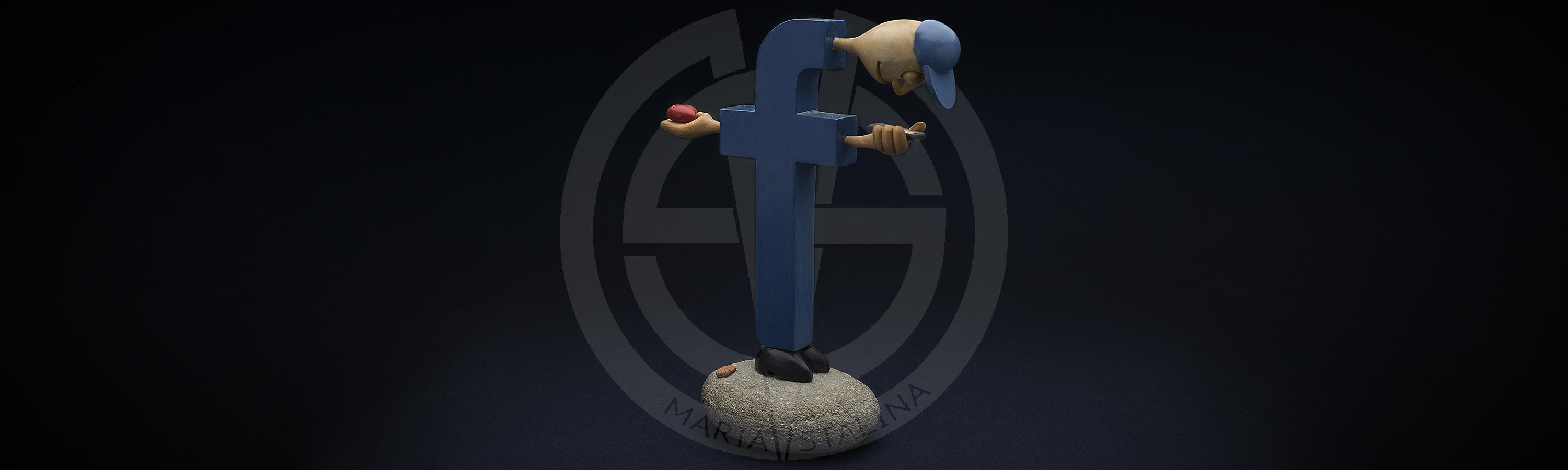 Wood sculpture Facebook