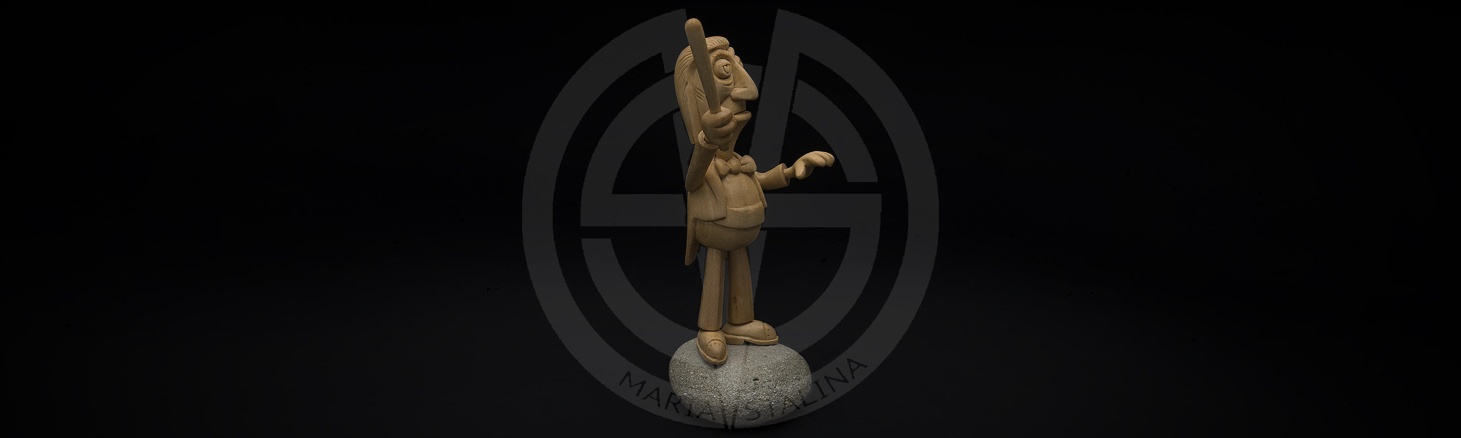 Wood sculpture Conductor