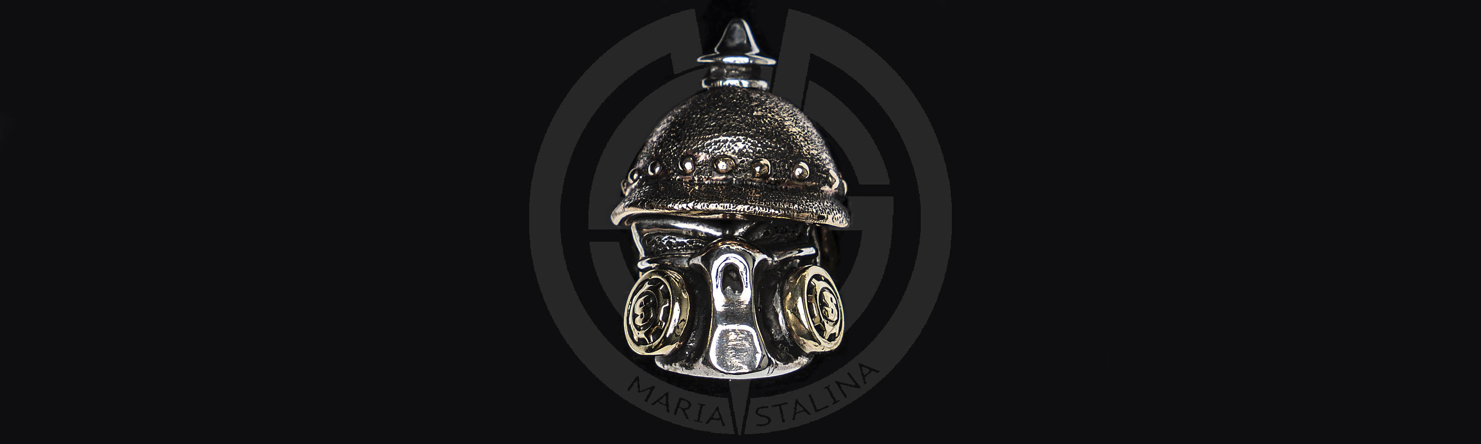 Skull in a helmet