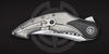 Jewel Iced titanium clip of Mandera knife by Begg Knives