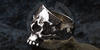 White metal ring Skull handmade by Japanese silversmith Hidetoshi Nakayama. Photo of the ring with skull on Maria Stalina website.
