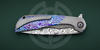 Zirconium clip and bolster. Nati Amor Black Snow Customs knife Sabotage