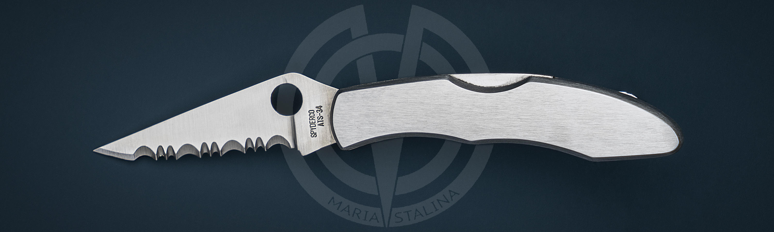 ATS-34 steel Spyderco Mini Police knife clothespin