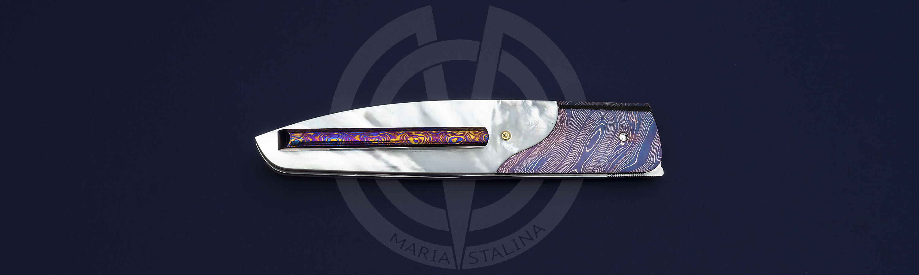 Timascus clip of knife City Jean-Pierre Martin