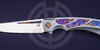 Custom knife with timascus 32-2 final by Russian knifemaker Justus Knives