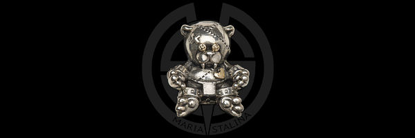 Bad Teddy pendant (lanyard bead) Streltsov P&A