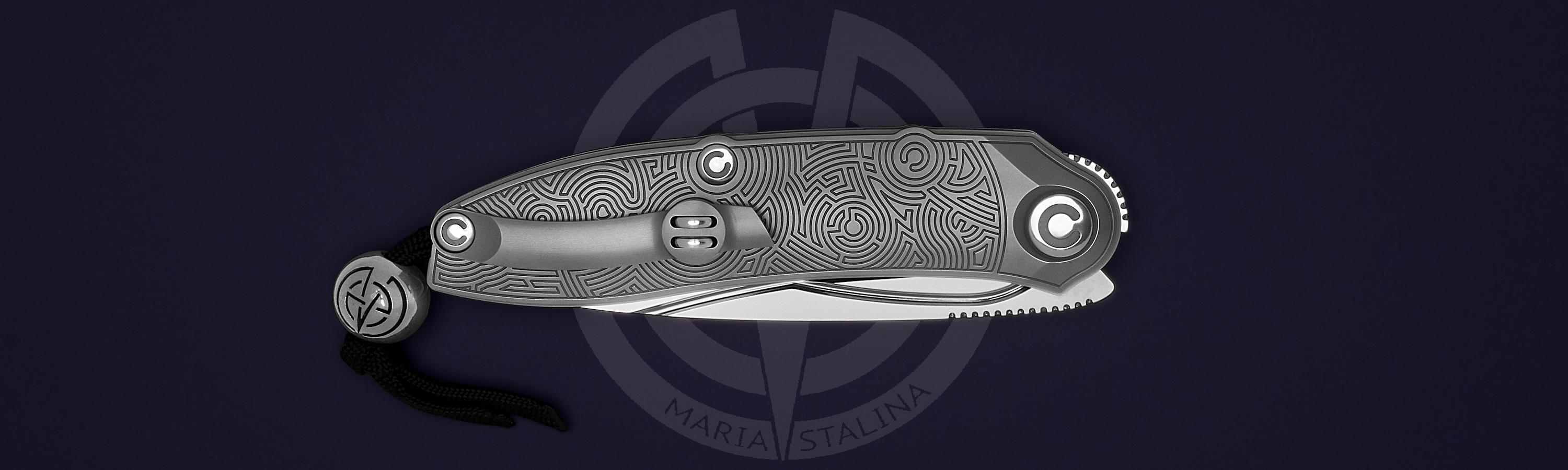 Engraved knife Technoshaman BA Run1 8/10