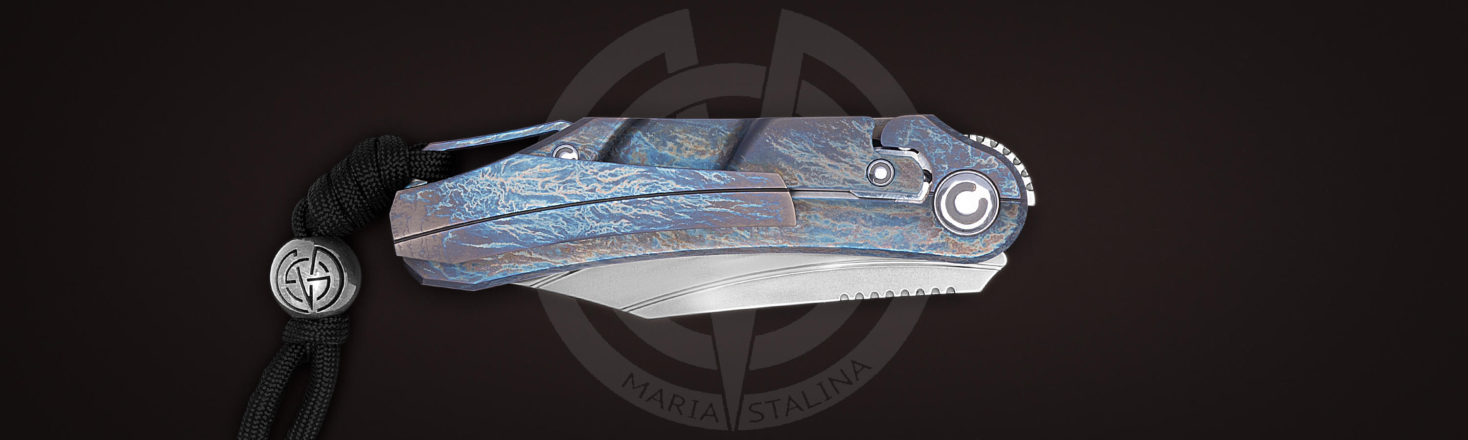 Titanium clip. Folding knife Shizeku Proto