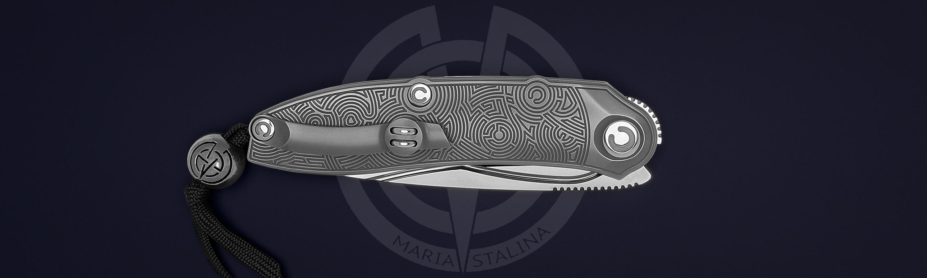 Engraved knife Technoshaman BA Run1 6/10