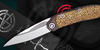 Folding knife Technoshaman Prototype 2.0 Slim Gold of the Manufactory S&L with a case, certificate, microfiber