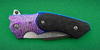 Black Pearl carbon fiber inlays of a handle of knife White Swan by Allen Elishewitz