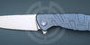 Blue knife Flipper 95 Uzor-T by Shirogorov Brothers Workshop