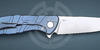 S30V steel blade of the knife Flipper 95 Uzor-T by Shirogorov Brothers Workshop