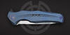 Anodized titanium handle We Knife Model 601 Blue