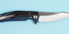 Custom flipper Reate Knives K1 Blue with M390 blade
