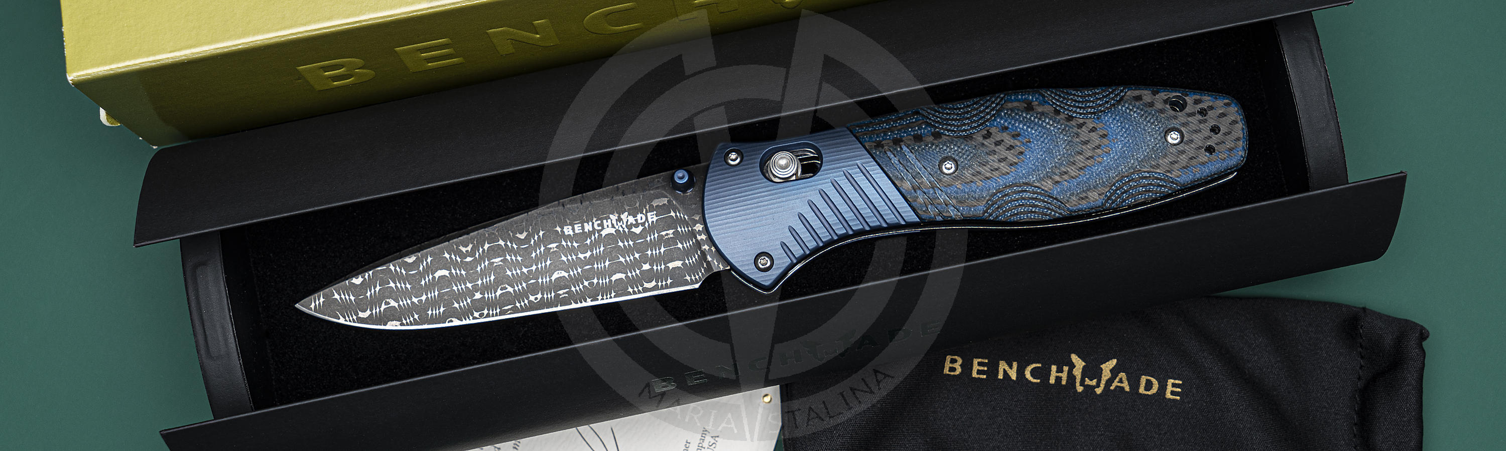 Carbon with blue G10 inlays