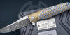 American custom flipper knife Typhoon Bronze by Brian Nadeau 