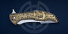 Bronze handle. Hieroglyph knife by Alan Folts