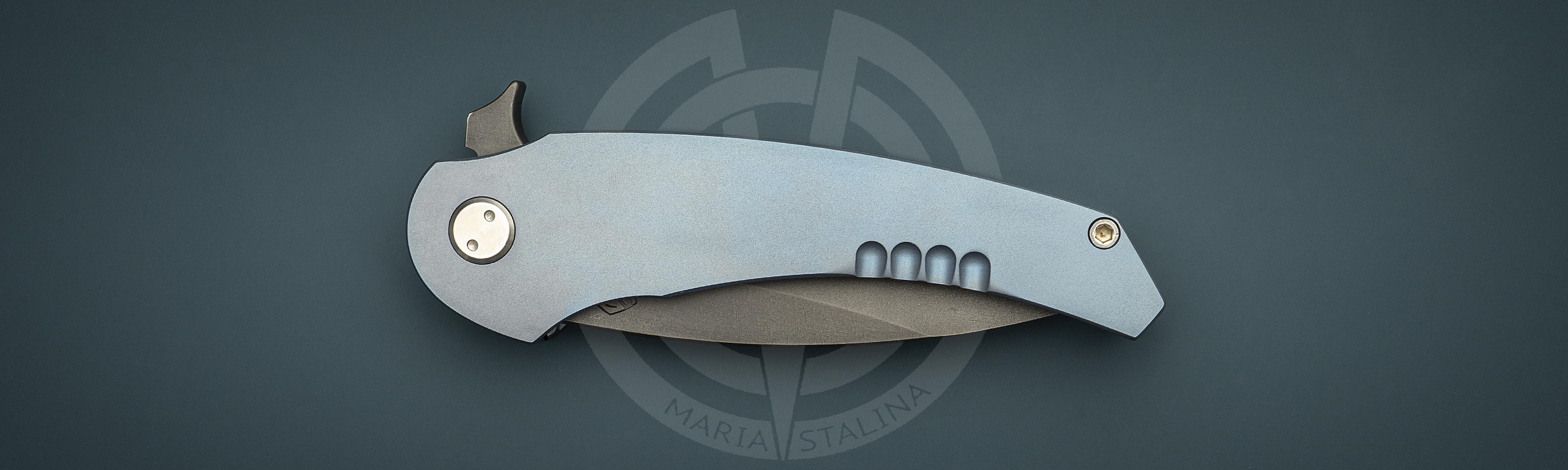 Anodized handle, Stonewashed PVD blade